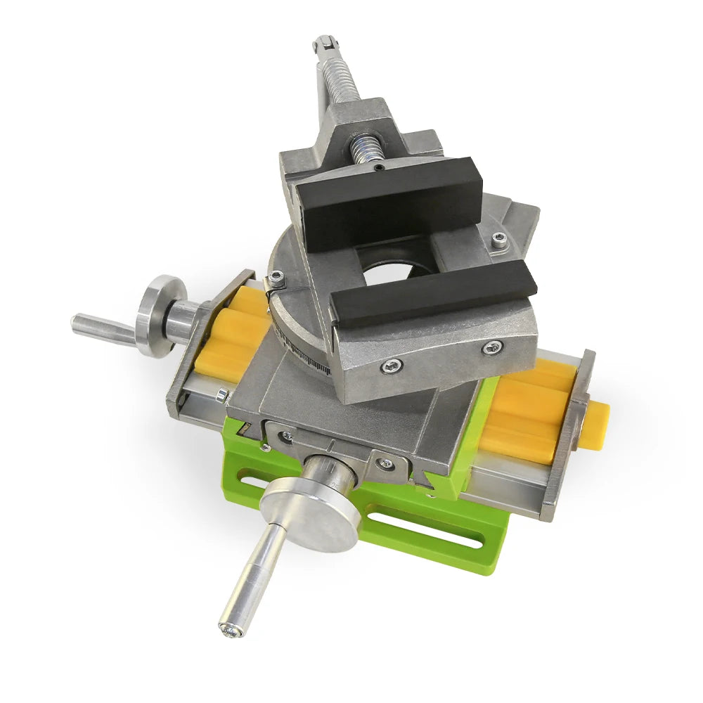 Bankschroef -  Bench Vice - Aluminiumlegering - 360 Graden Roterend - 2 in 1 Precisie Frees-Boorbankschroef - Groente - QUORE