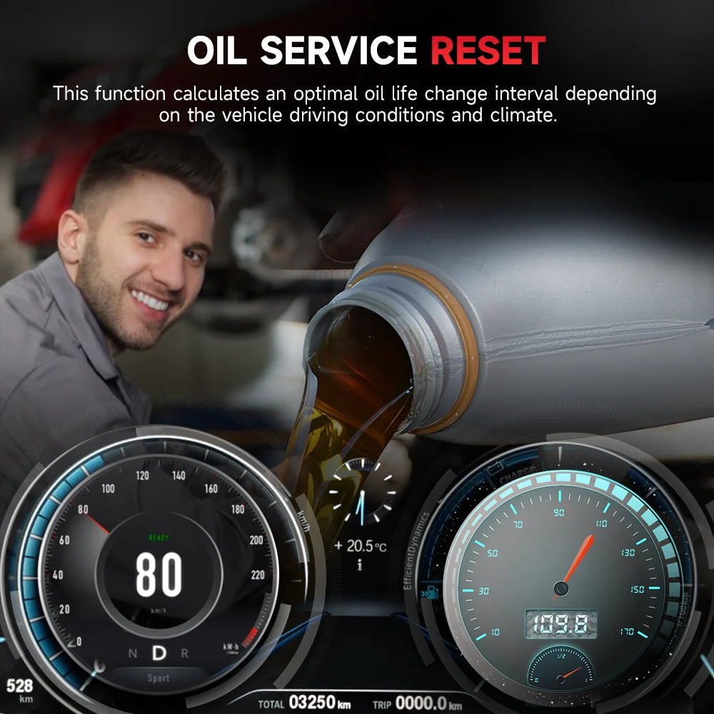 OBD2 Diagnostische Tool – Auto Scanner – Cluster Kalibratie – Olie Reset – Instrument Aanpassing – EU Versie – 5 Inch Touchscherm – 1 Jaar Gratis Updates