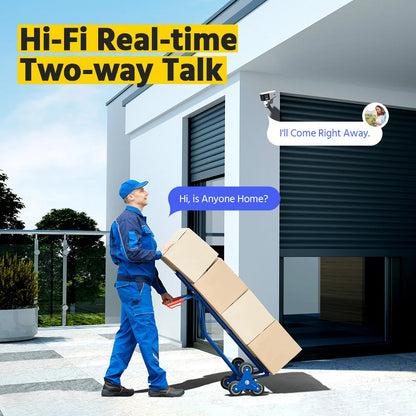 Beveiligingscamerasysteem - 8MP Camera - Openlucht - POE-camera - Bewakingscamera - AI-menselijke detectie -  Beveiligingscamera - 2 stuks - Wit - QUORE