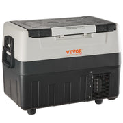 Mini koelkast - Mini koelkast voor drankjes - Mini auto koelkast - Draagbare compressor koeler - Koelbox voor kamperen - 55L - AC 100~240V - DC 12/24V - Grijs