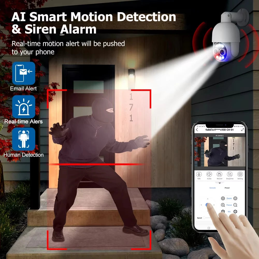 8-Kanaals 4K Bewakingsset – Surveillance Cameras – Beveiligingscamera Set – CCTV Systeem – IP Camera’s – AI Menselijke Detectie – PoE Eenvoudige Installatie - 4 Stuks - 4TB