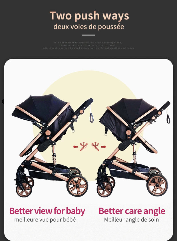 Kinderwagen - Buggy - Plooibuggy - Buggy 3 in 1 Kinderwagen - Inklapbare Kinderwagens - Aluminium Frame - Hoogbouwwagen - voor Pasgeboren Babyboomer - Rood
