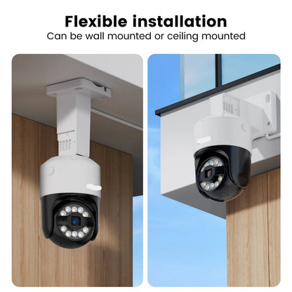 Beveiligingscamerasysteem - Openlucht - CCTV camerasysteem - 4K 8MP/5MP PoE IP - met AI Detectie -Waterdichte - Bewakingscamera - Beveiligingscamera - 360° Auto Tracking Pan/Tilt Functie – Buitenbewaking en Compatibel met PoE NVR