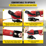 Vevor - Multi Sander - Multi Tool - Disc Belt Sander - Polisher - Wet Polisher - 1200W - Red