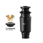 MIUI- Maalmolen- Keukenafvalverwerker- Voedselvermaler- Vuilnisverwijderaar- met Geluidsreductie,1/2 PK Afvalverwijderaar met Roestvrijstalen Maalsysteem