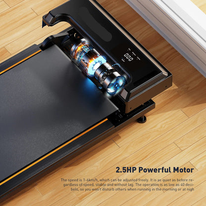 Loopband - Walking pad - Loopbanden - Treadmill - 2.5HP Motor – 1-6km/h Snelheid – 90x38cm Loopoppervlak - Opvouwbare - Compact & Stil