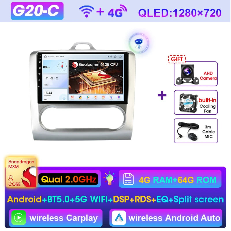 Android 12 Autoradio – Multimedia Unit – Auto Stereo – Navigatiesysteem – GPS Speler – 9 Inch Touchscreen – 4x45W Versterker – Met Achteruitrijcamera-ingang - QUORE