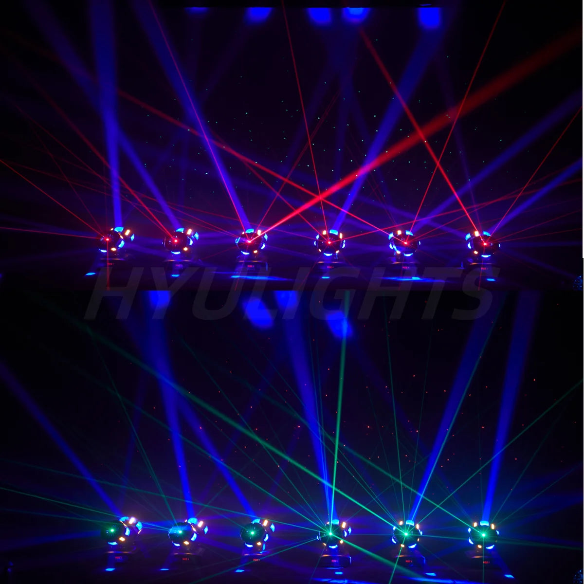2PCS Double Head Moving Head – LED Beam Lamp – Stroboscoop Licht – Laser Projector – DJ Podiumverlichting – 8x12W RGBW LED – 150W Power Met 540° Pan & 360° Tilt