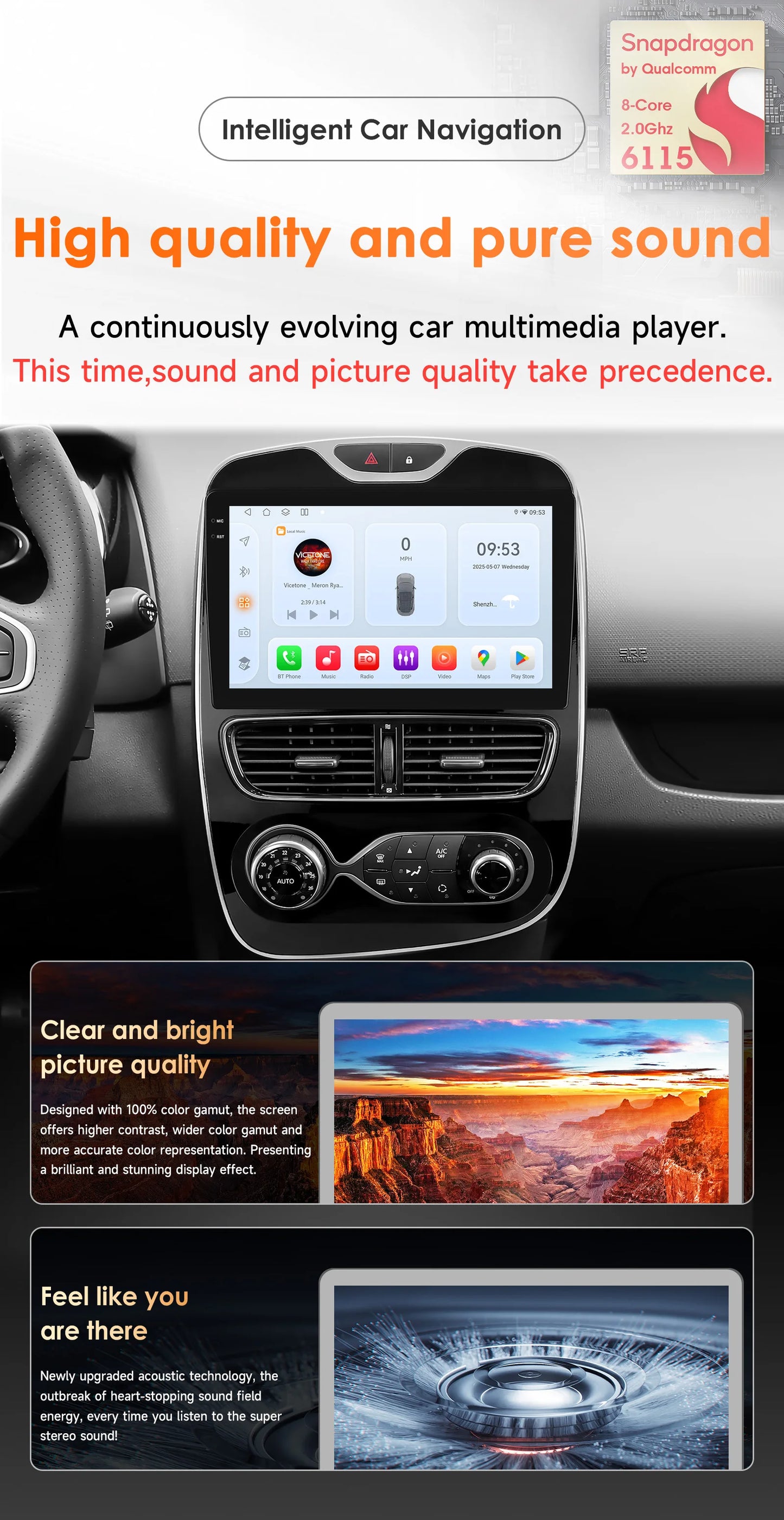 2Din Android Autoradio – Multimedia Speler – Headunit – Car Radio – 2 Din Stereo – 10,1 Inch Touchscreen – 4G Wifi & GPS Navigatie