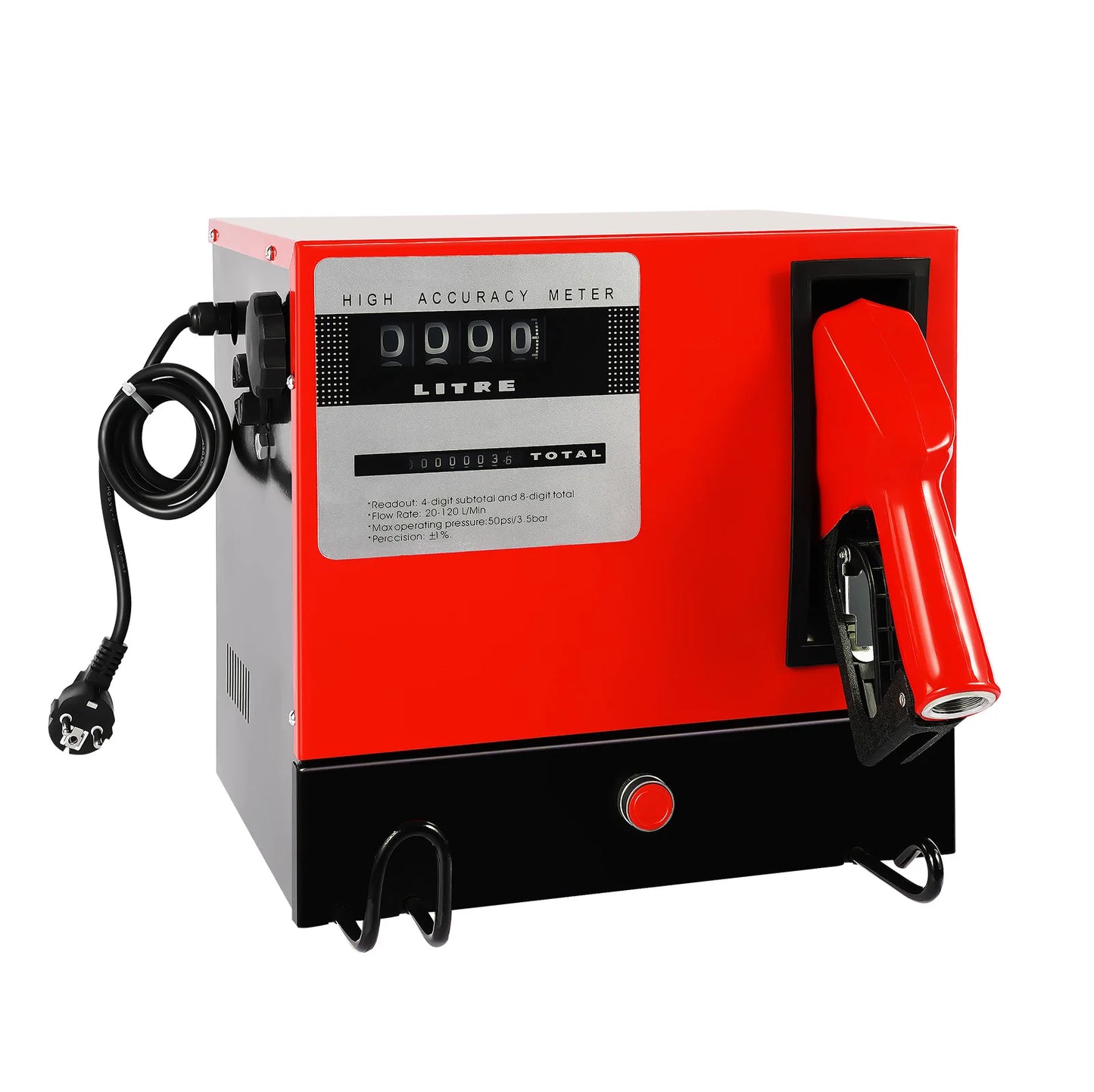 Zelfaanzuigende Brandstofpomp – Dieselpomp – Oliepomp – Verwarmingsoliepomp – Benzinepomp – Rood – 550W Motor – 60 Liter per Minuut Debiet
