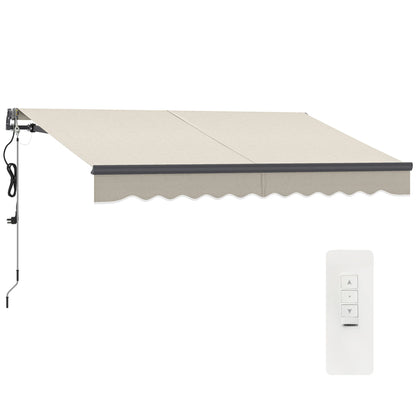 Elektrische Zonwering – Uittrekbare Zonwering – Elektrisch Zonnescherm – Handmatige Slinger – Aluminium Frame – UV-bestendig Doek - QUORE