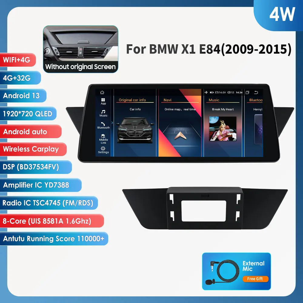 10,25" Android 13 Autoradio – Multimedia Radio – Navigatiesysteem – Touchscreen Headunit – Carplay Android Auto – 4G Verbinding – 32GB Intern Geheugen