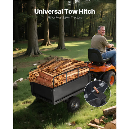 Tuinkipper – Tuinaanhanger – Kipper – Grasmaaier Aanhanger – ATV Trailer – 600 Kg Draagvermogen – 16 Inch Luchtbanden - 10cu.ft