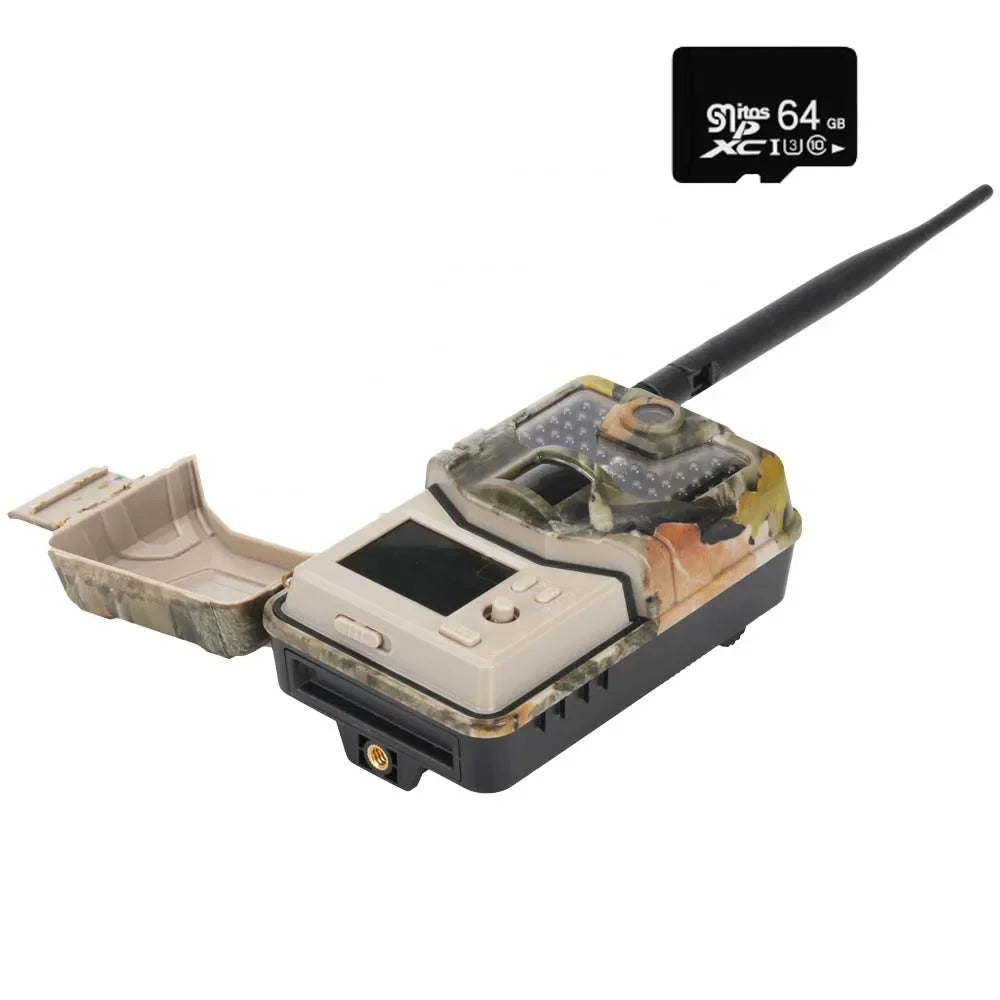 Wildcamera – Trailcamera – Jachtcamera – Beveiligingscamera – Natuurfotocamera – 4G Connectiviteit – 4K Video & Nachtzicht - Toevoegen 64GB