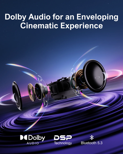 Mini Beamer - Projector - Digitale Beamer - Draagbaar - 1080P - Met Netflix - Autofocus - 26000LM - 4K Projector - Bluetooth Beamer - 700 ANSI - 110W - WiFi 5G - Android 9.0 system - Zwart