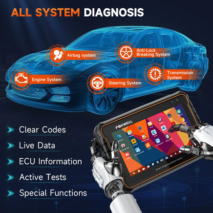 Autodiagnose Scanner – OBD2 Diagnosetool – Foutcode Lezer – Systeemtester – Motor Check – Bidirectionele Besturing – Meertalige Interface - QUORE