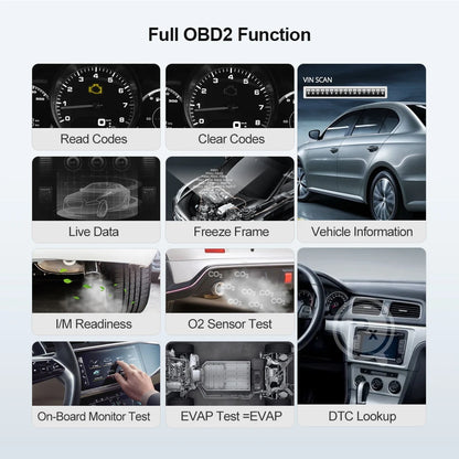 OBD Scanner - OBD2 - Auto Scanner - Auto uitlezen - Diagnose Apparatuur voor Auto's - Auto OBD2 Scanner - Volledig Diagnosesysteem - Bluetooth - Levenslang Gratis Updates - QUORE