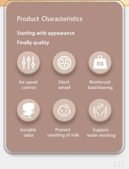 Elektrisch Babybed - Babybed - Babybedje - Wieg - Ledikant - Schommelbed - Verstelbare Hoogte - met Muskietennet - Afstandsbediening - Unisex - Goudgrijs