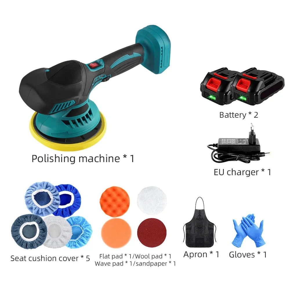 Cordless Car Polisher For Makita Battery Wireless Car Polishing Machine 6 Gears Electric Polish Machines Adjustment Power Tools