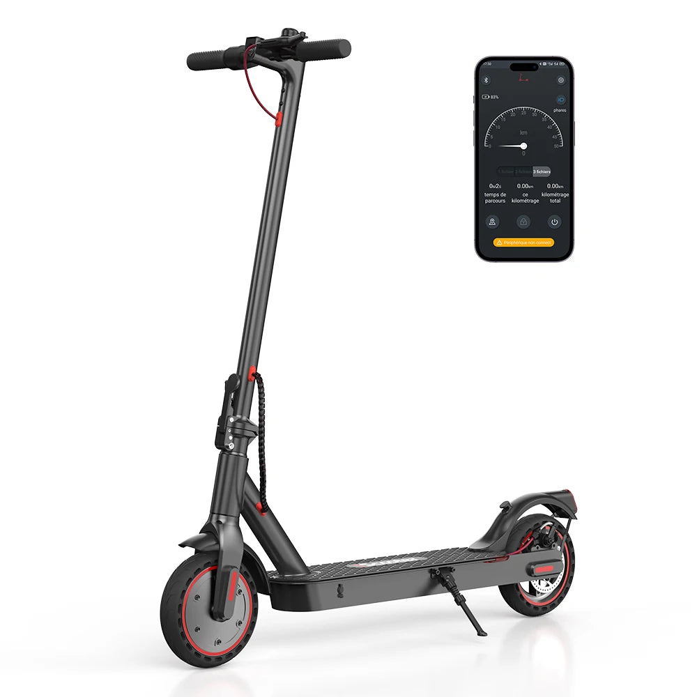 Scooter - Elektrische Step - E-Scooter - Opvouwbare - met Koplampen - Achterlichten - 42V - Oplader - EU-stekker - 8.5 Inch Honingraatband - 7.8Ah - 350W - 30km/h - 115 x 108 cm - Zwart
