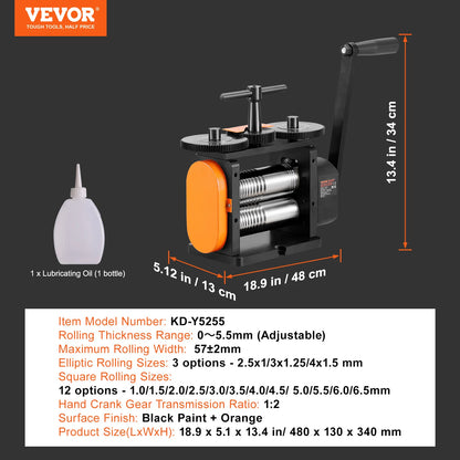 Sieraden Maken - Sieraden Rolling Machine - 3 in 1 - 57mmW 0-5.5mmT - walserij voor het maken van metalen sieraden plaat vierkante draad