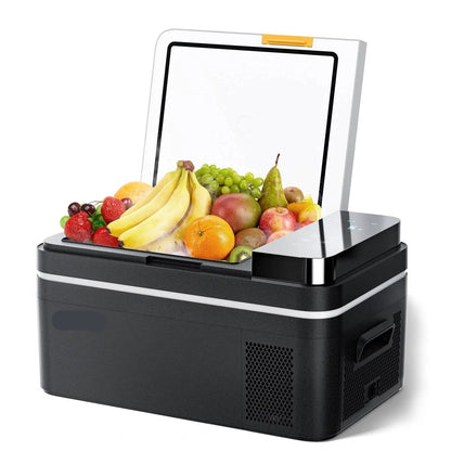 Auto Koelkast - Koelbox - Mini Koelkast - Draagbare - 25L - met Digitale Display en Ingebouwd Paneel - Compacter en Energiezuinig Koelen - Mini Fridge - voor Reis, Camping en Vacatures