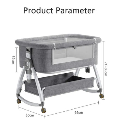 Baby Wieg Electrisch - Baby Bed - Bedside Crib - 3 in 1 - Verstelbaar - Opvouwbaar - Veilig - Comfortabel - 0-36 maanden - Roze