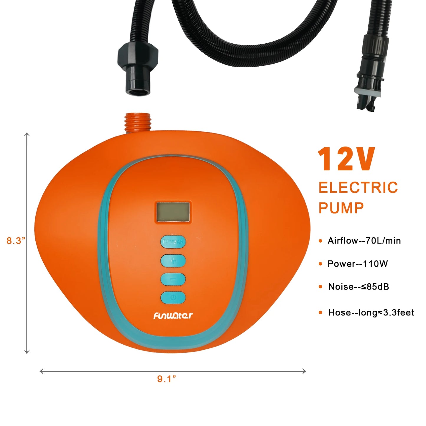 Sup Elektrische Luchtpomp – Elektrische Pomp – Luchtbed Pomp – Opblaaspomp – USB Oplaadbaar – Digitale Drukinstelling – 70 L/min Capaciteit