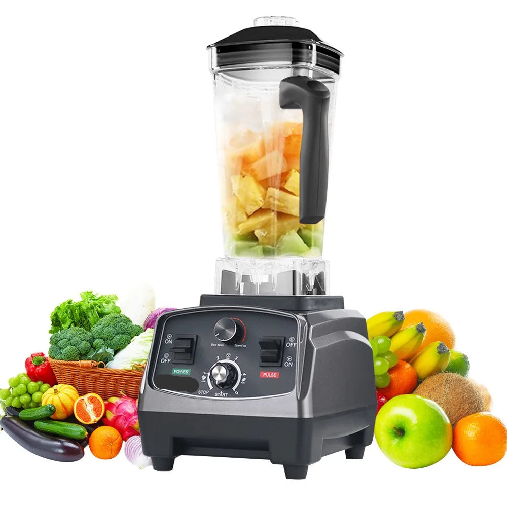 Blender - Blender Smoothie - Smoothie Maker - Foodprocessor - 2200W - met Timer - 2L BPA-vrije Mixbeker - RVS Mes - Soepmaker - Voor IJs - Babyvoeding & Meer