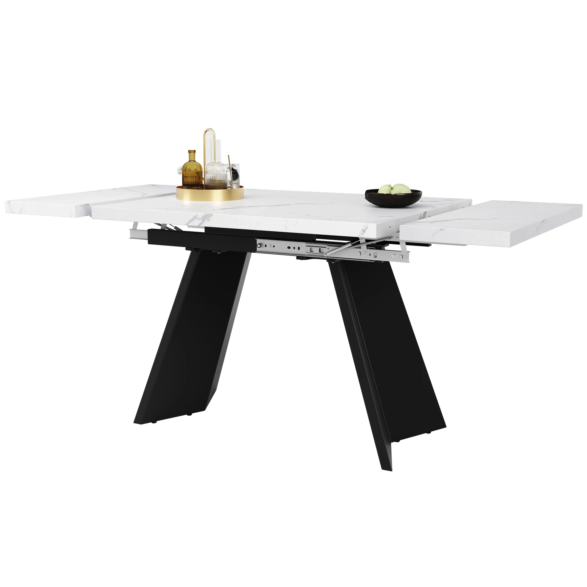 Salontafel – Koffietafel – Woonkamertafel – Opbergtafel – Tafel Met Lades – Hoogglans Zwart – 4 Lades Opbergruimte – MDF Duurzaam 100x50x35 cm - QUORE
