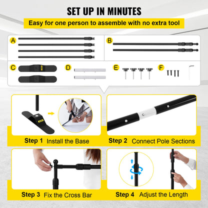 Backdrop - Backdrops Photography - Backdrop Frame - Backdrop Stand - Backdrop Decoration - 8ft - 300 x 240cm - for Exhibition Exhibitor Photography Studio - with Carrying Bag