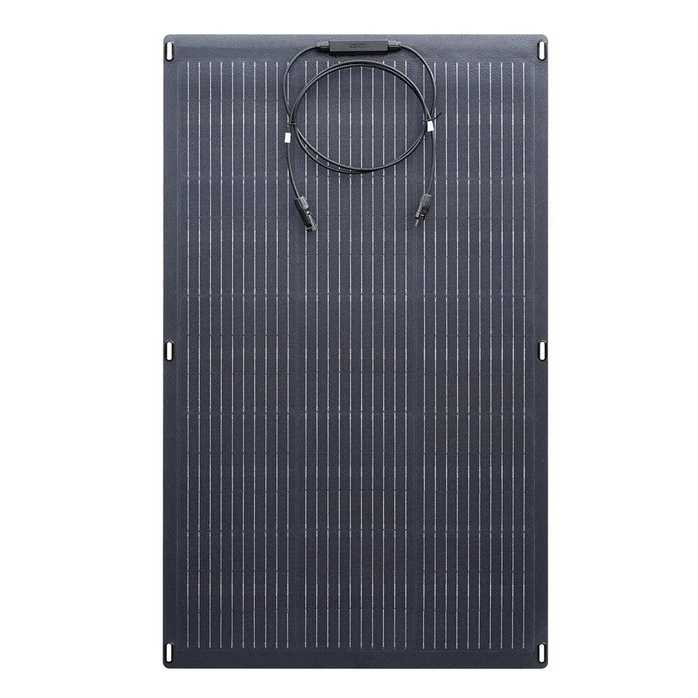 Zonnepanelen - Zonnepaneel - Flexibel - Solar Panel - 100W - Mobiele Zonne-energie Oplader - Monokristallijn - Draagbare - Waterdicht IP68 – Voor Balkon, Caravan & Camping - QUORE