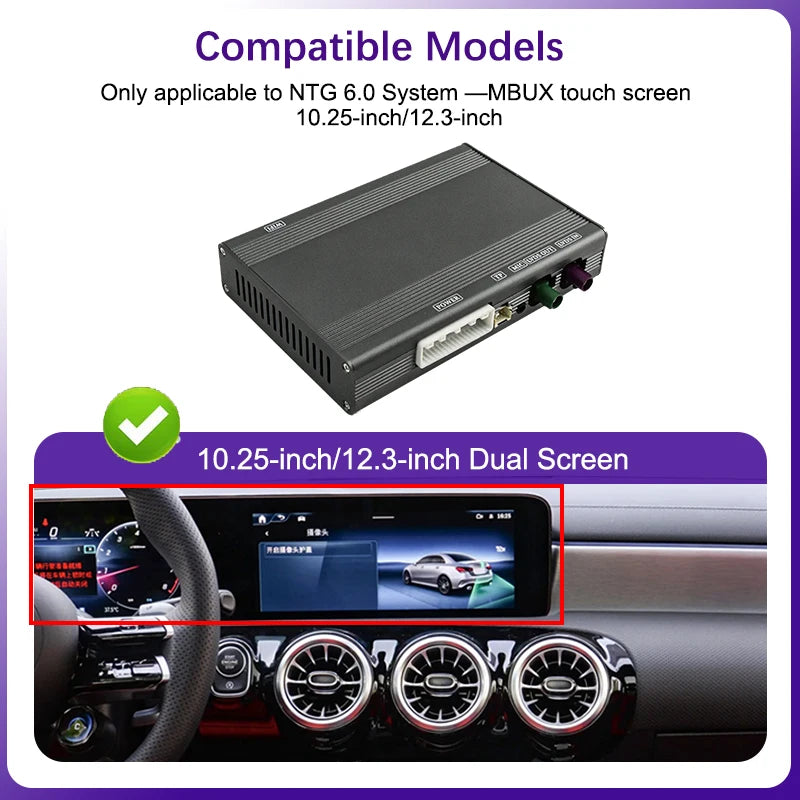Draadloze CarPlay Adapter – Android Auto Interface – Bluetooth Connectie – Auto Multimedia Oplossing – NTG 6.0 Variant – Eenvoudige Installatie – Ondersteunt AirPlay & MirrorLink