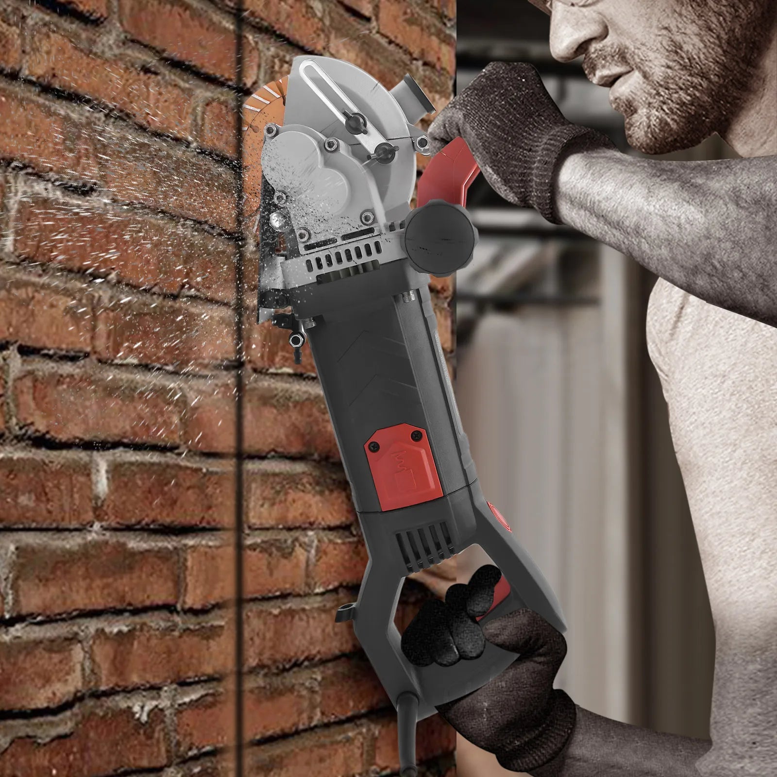 Betonschaar – Boutenschaar – Kabelschaar – Betonknipper – Staalkniptang – 4800W Krachtige Motor – Instelbare Zaagdiepte en Breedte - QUORE