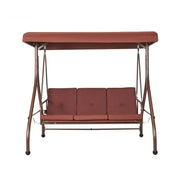 Schommelbank - Schommelbanken - Schommelbank 3 Personen - Hangbank - Hollywoodschaukel - 3-Zits - met Verstelbare Luifel Verwijderbaar Dik Kussen - 68x44inch - Bruin