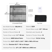 Dog Run - Dog Playpen - Puppy Run - Dog Crate - Foldable - Metal Dog Run - with Floor Cushion Cover - Puppy Outdoor Camping Yard Kennel - With Lid