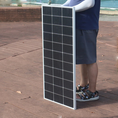 Zonnepaneel - Zonnepanelen - Monokristallijne - Waterdicht - met Glas - en Aluminium Frame - Lichtgewicht - 12V - 600W - 4stuk - voor Boot - Camper - Caravan - RV of Tuin