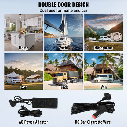 Draagbare Auto Koelkast – Mobiele Koelbox – Compressor Koelbox – Elektrische Koelbox – 25 Liter – Instelbare Temperatuur – 12/24V En 110/240V - NLS55 - QUORE