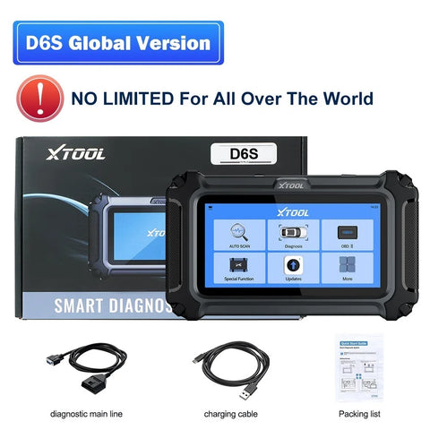 XTOOL D6S- Car Scanner Tool-Diagnosis Scanner- All System Automotive Scanner for All Car 30+ Services Lifetime Free Update Built-in CANFD FCA