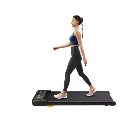 Loopband - Wandelband - Loopband - 1-6KM/u Snelheid - 120kg Max Belasting - 102x38cm Loopoppervlak - Walking Pad - Walkingpad - Dubbele Schokabsorptie - LED-scherm - Zwart