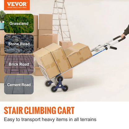 Traploper Trolley – Handkar – Opvouwbare Transportkar – Handgrepen met Beugel – Inklapbare Trolley