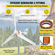 Windturbine Generator - Windturbine - Windmolen Generator - Windenergie - Windenergie - Wind Generator - 500W - 5 Blades - Auto Adjust Windward