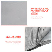 Sauna Deken - 650W - 220V - 60Hz - 2-Zone - Buitenkant Oxford-doek, binnenkant PVC - Stress - Pijnverlichting - Fibromyalgie - Reuma - Infraroodtherapie - Ontspanning - Zilver - QUORE