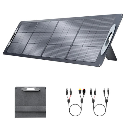 Zonnepaneel - Zonnepaneelset - Draagbaar - Opvouwbare - Waterdict - Outdoor Emergency Backup - voor Thuis - Tenten - Buiten - Kamperen - 200W - 24V - 11.5A - IP67 - 59 x 55.5x 4 cm - Grijs