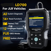 LD700 - OBD2 Scanner - Diagnosecomputer - Storing Verwijderen - Uitleesapparatuur Auto - Diagnose Auto - Diagnosetool voor alle systemen ABS EPB TPMS DPF