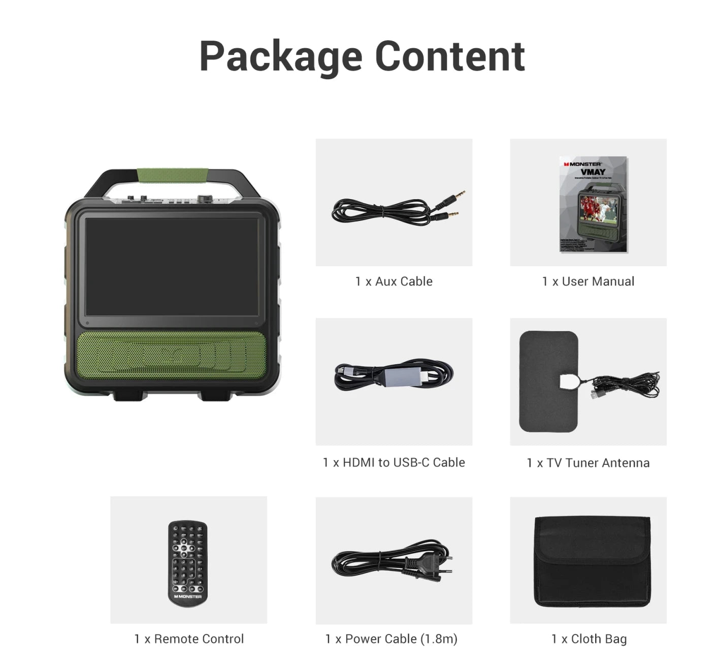 Outdoor Tv – Draagbare Tv – Tuin Tv – Waterbestendige Tv – Full Hd Scherm – 60W Audio