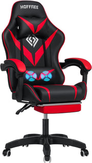 Gaming Chair Massage - Gaming Chair - Racing Game Chair - Office Chair with Footrest - Ergonomic Office Chair.