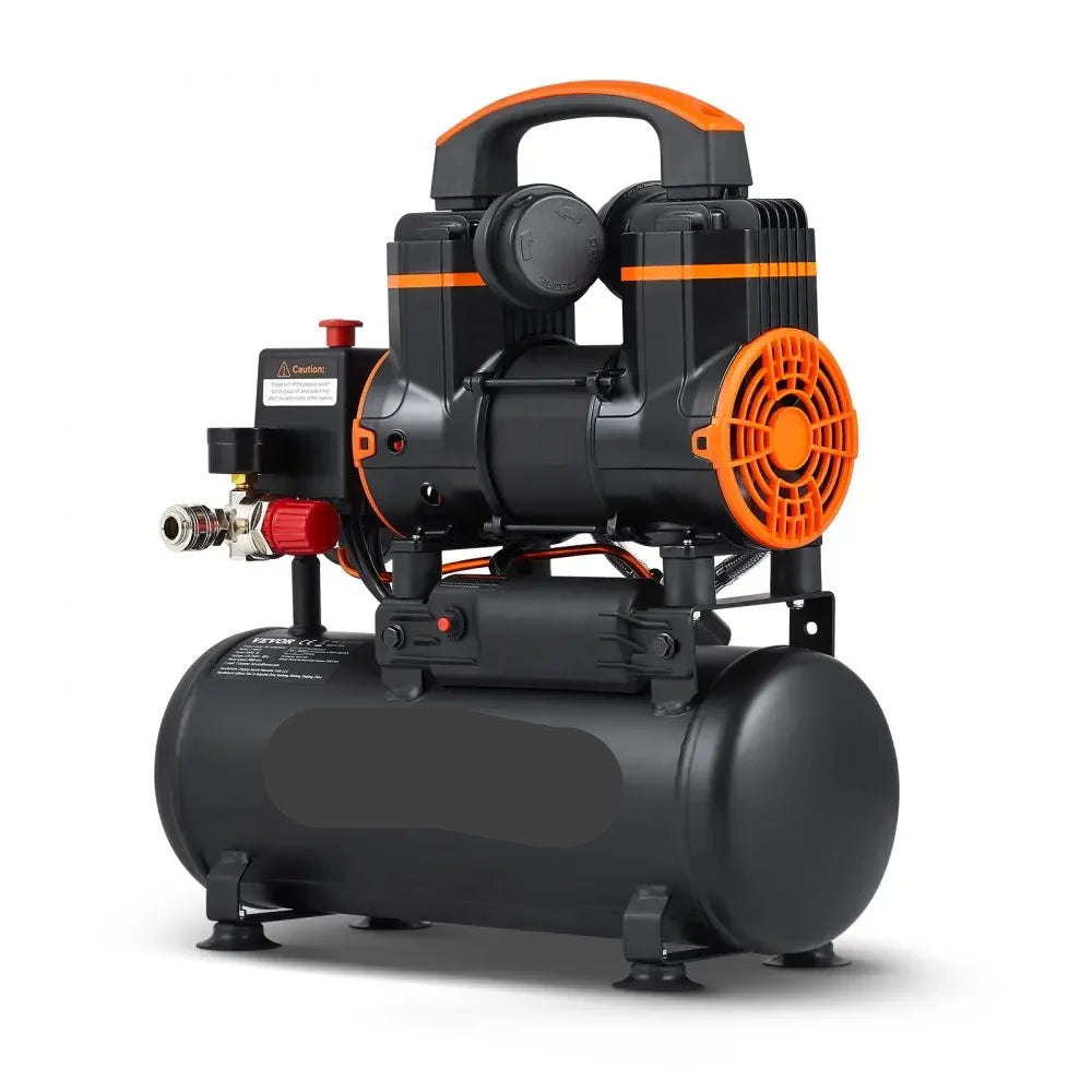 Stille Olievrije Luchtcompressor - Luchtcompressor - Luchtcompressor Bandenpomp - 70dB Geluidsarm - 9,3 Gallon - Draagbare - voor Banden - Spuitwerk - Gereedschap - QUORE