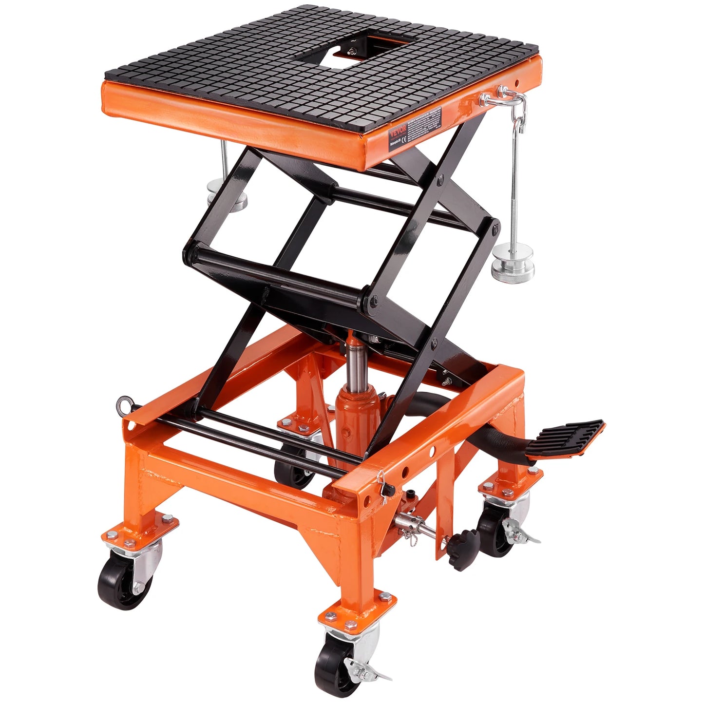 Motorlift - Motorfiets Schaarlift - Motorkrik - Motorheftafel - Krik - Garagekrik - Hydraulische Krik - 350 LBS - met breed platform en veiligheidspin - Elektrische -  Verstelbare