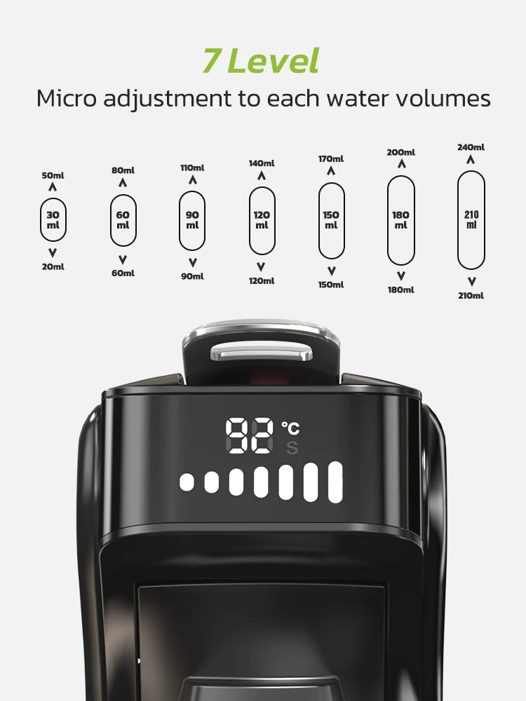 Koffiemachines - 6-in-1 Capsule Koffiemachine met Dienblad – Voor Heet & Koud – Espresso - Cappuccino - Dolce Gusto - Nespresso – Koffiezetapparaat - Zwart